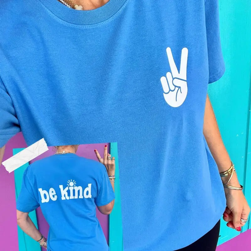 Be Kind Blue Sky Tee Hoodie, Sweatshirt | CiraTrend.com