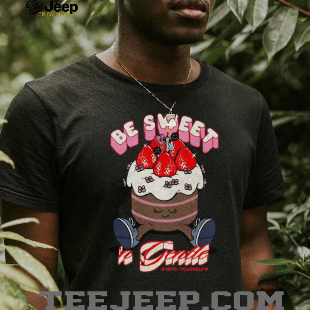 Be Sweet & Gentle Strawberry Cake Character Vintage Wash T Shirt