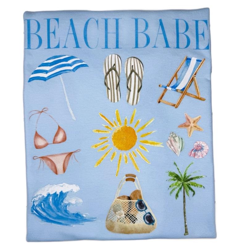 Beach Babe Collage Tee Hoodie, Sweatshirt | CiraTrend.com