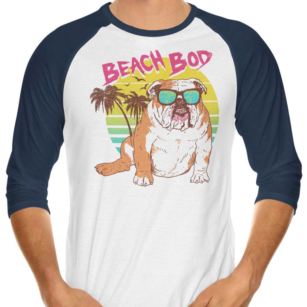 Beach Bod - 3/4 Sleeve Raglan T-Shirt Hoodie, Sweatshirt | CiraTrend.com (Image 4)