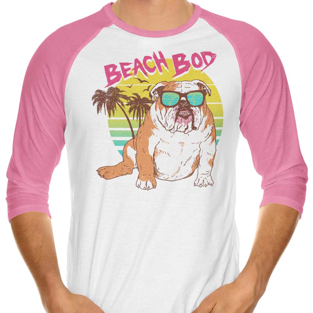 Beach Bod - 3/4 Sleeve Raglan T-Shirt Hoodie, Sweatshirt | CiraTrend.com (Image 3)