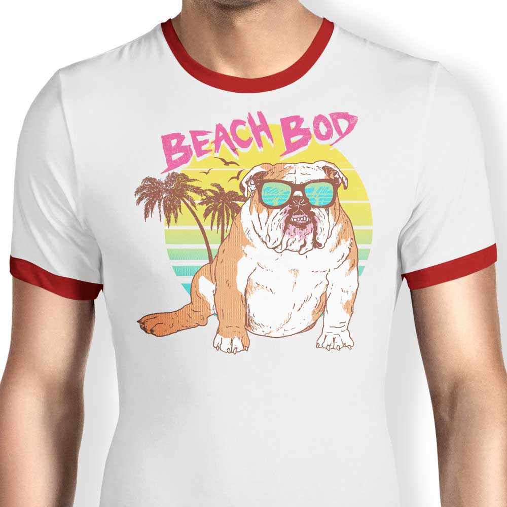 Beach Bod - Ringer T-Shirt Hoodie, Sweatshirt | CiraTrend.com (Image 3)