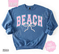 Beach Bow Sweatshirt, Cute Summer Sweater, Girly Beach Crewneck T-Shirts, Hoodie | CiraTrend.com