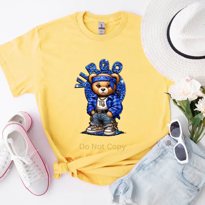 Bear Zodiac DTF Transfer - This is NOT a TShirt Hoodie, Sweatshirt | CiraTrend.com
