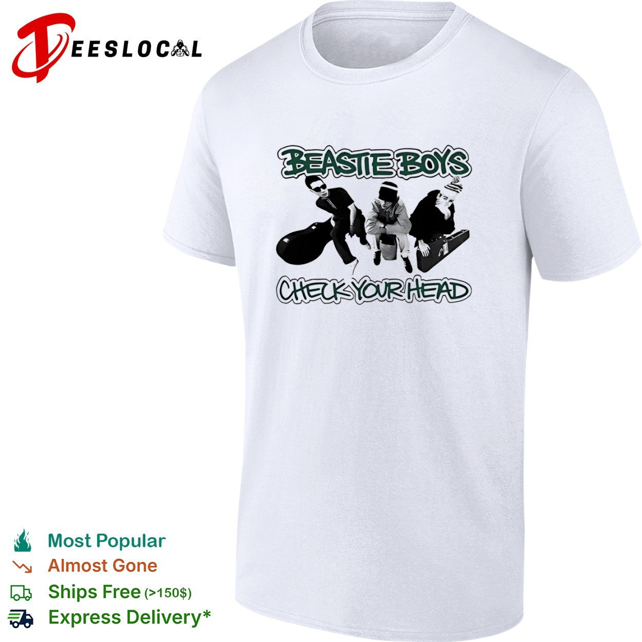 Beastie Boys check your head alternative hip hop band shirt