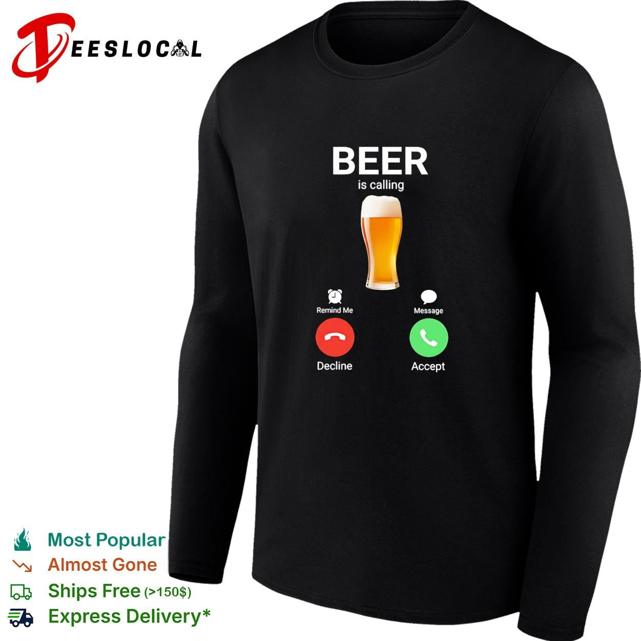 Beer is calling user interface humor shirt