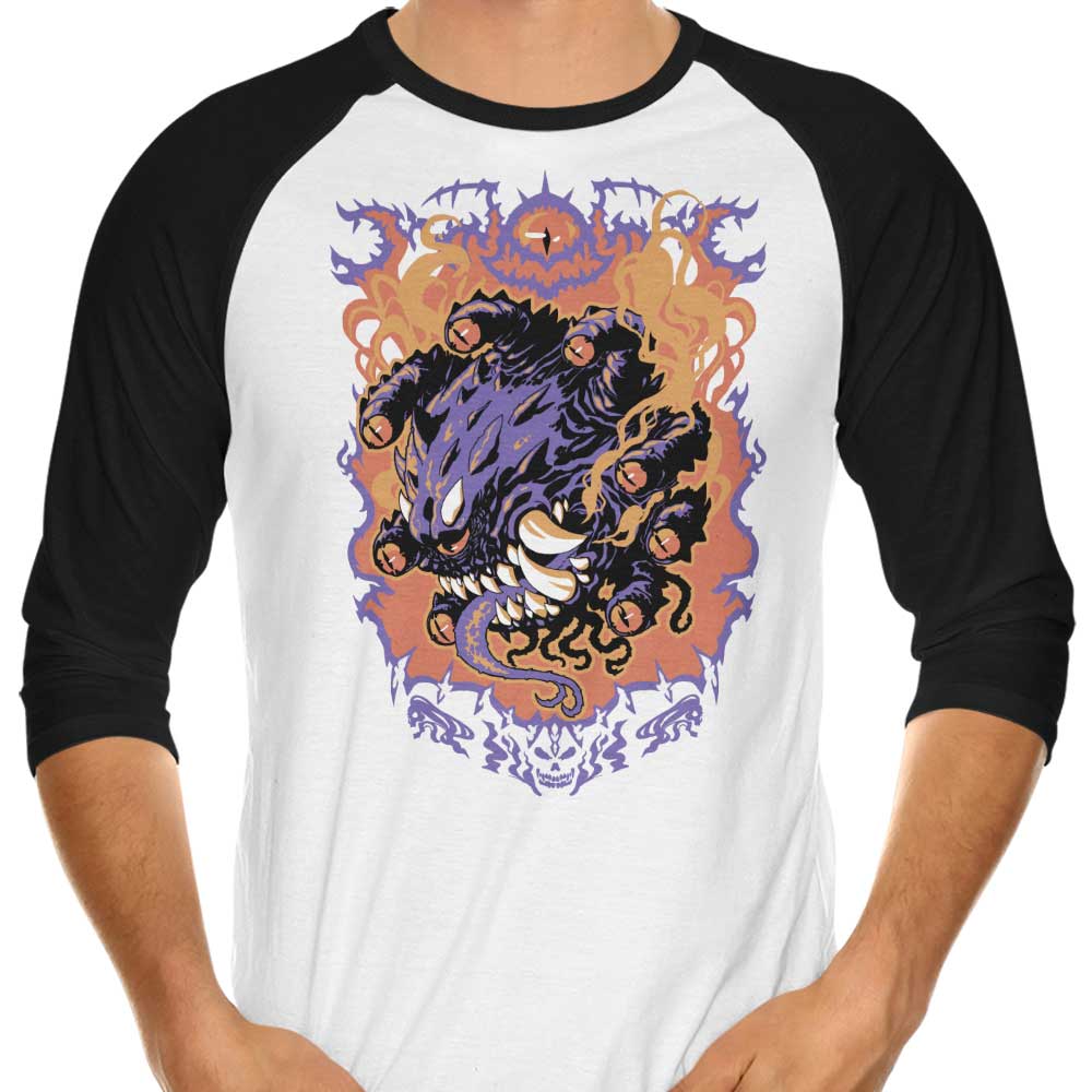 Beholder Attack - 3/4 Sleeve Raglan T-Shirt Hoodie, Sweatshirt | CiraTrend.com (Image 1)