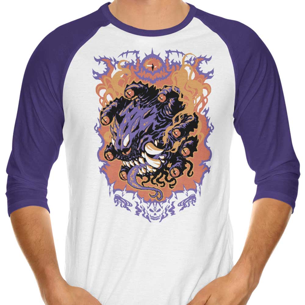 Beholder Attack - 3/4 Sleeve Raglan T-Shirt Hoodie, Sweatshirt | CiraTrend.com (Image 4)