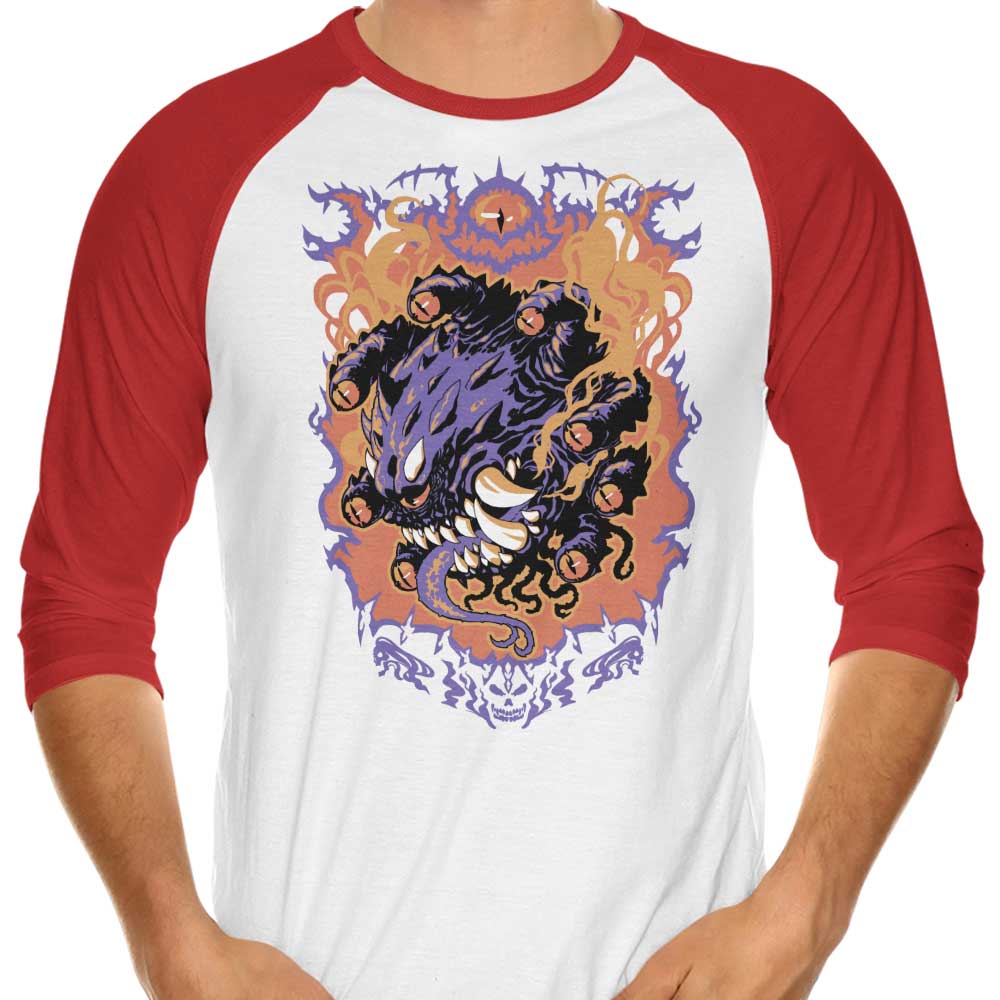 Beholder Attack - 3/4 Sleeve Raglan T-Shirt Hoodie, Sweatshirt | CiraTrend.com (Image 3)