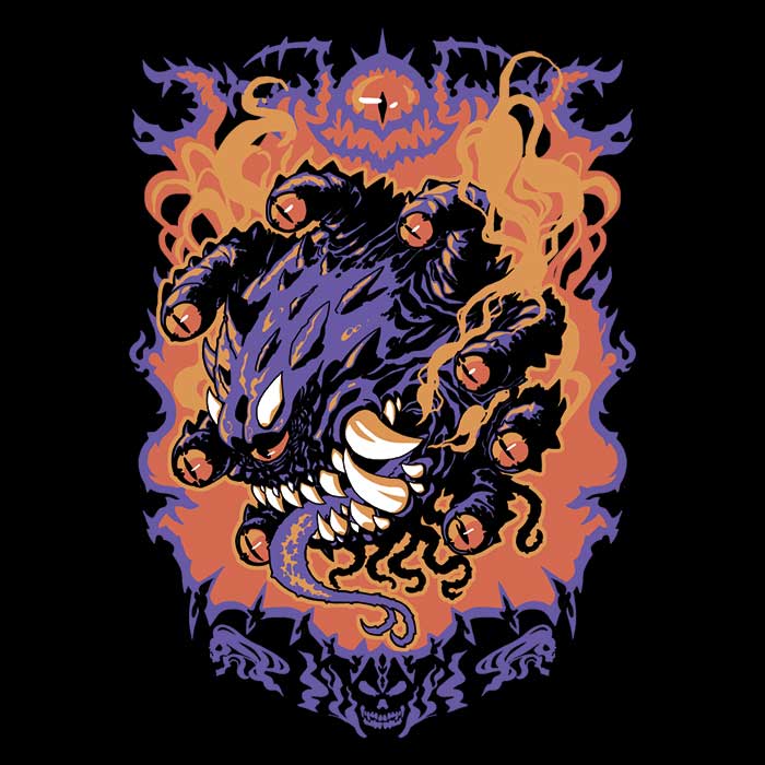 Beholder Attack - 3/4 Sleeve Raglan T-Shirt Hoodie, Sweatshirt | CiraTrend.com (Image 2)