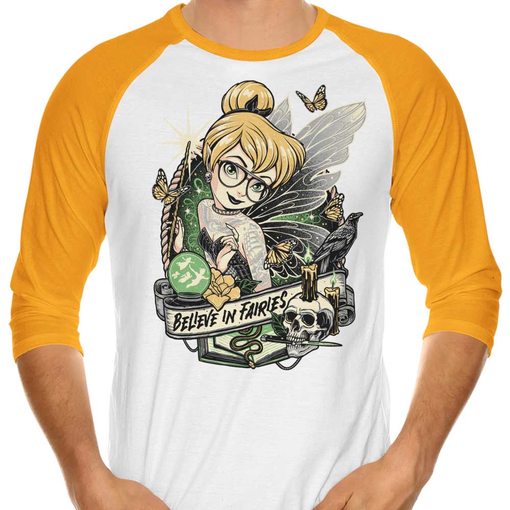 Believe in Fairies - 3/4 Sleeve Raglan T-Shirt Hoodie, Sweatshirt | CiraTrend.com (Image 4)