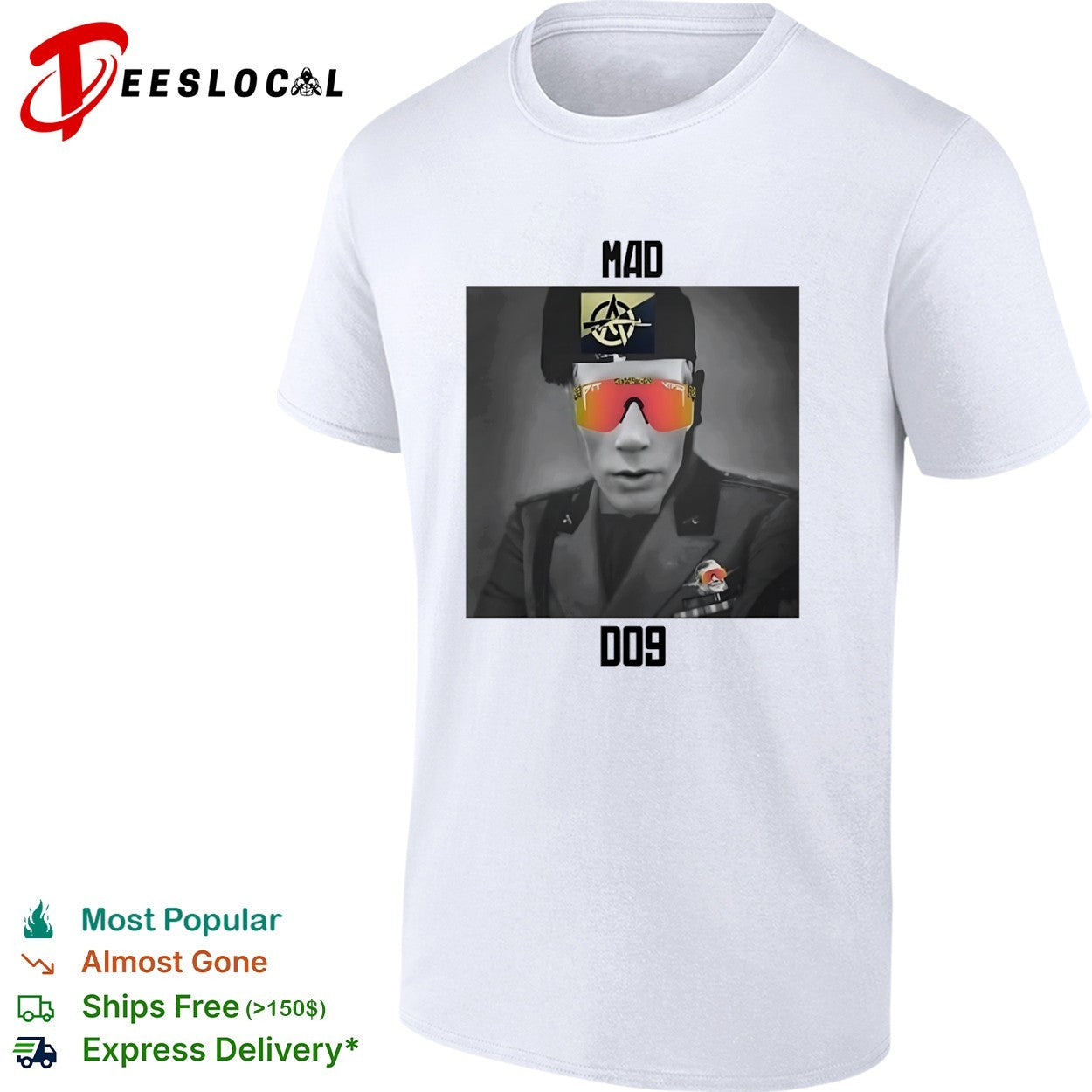 Benito Mussolini MAD D09 Anarcho Capitalist Pit Viper Sunglasses shirt