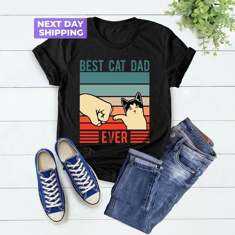 Best Cat Dad Ever Shirt, Cat Dad Shirt, Cat Lover Shirt, Gift For Him, Cat Owner Gift, Cat Father Shirt, Cat Lover Gift,...