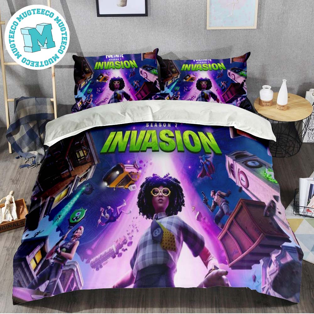 Fortnite Season 7 Invasion Bedding Set Twin