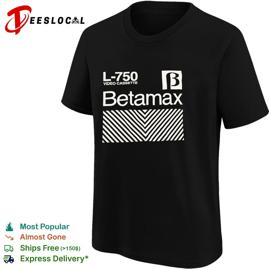Betamax L-750 video cassette retro shirt