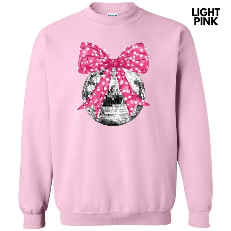 Big Disco Pink Bow Sweatshirt 'NLB' T-Shirts, Hoodie | CiraTrend.com