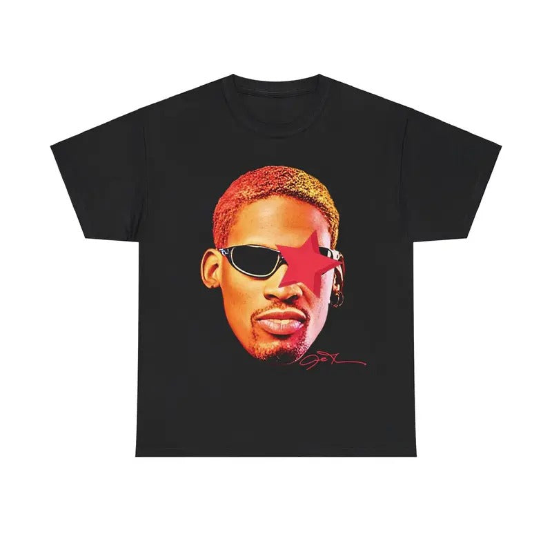 Big FACE Dennis Rodman TEE Print Short Sleeve T-Shirt Hoodie, Sweatshirt | CiraTrend.com
