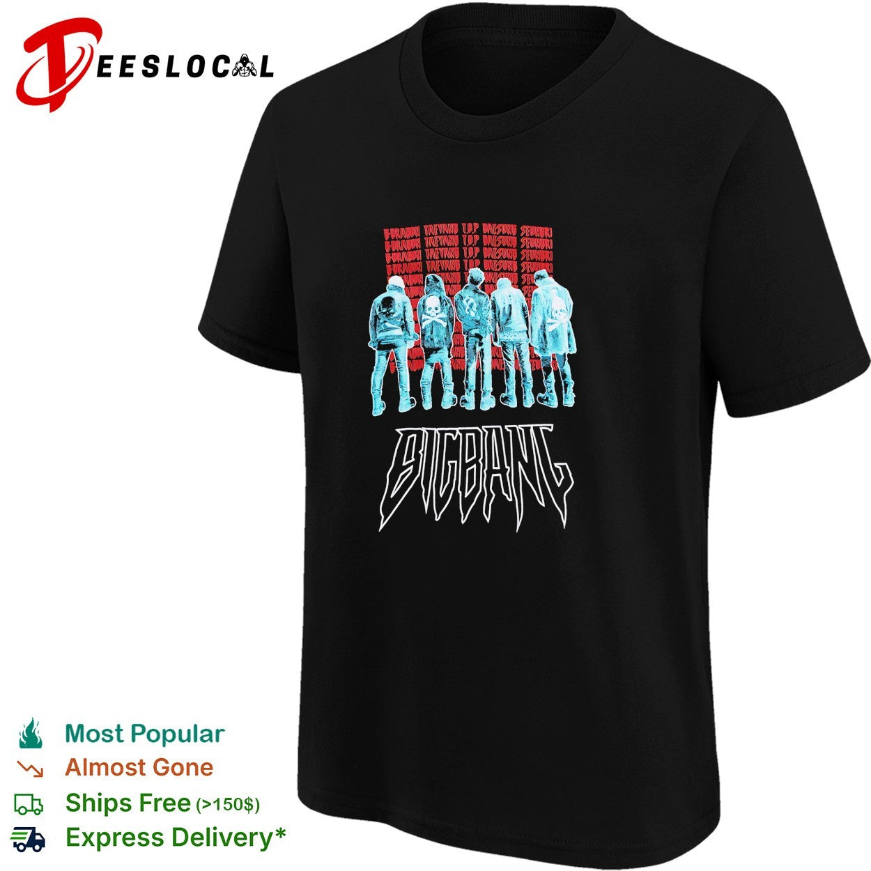 Bigbang G Dragon Taeyang T O P Daesung Seungri skull jackets shirt