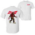 Bigfoot Budweise T-Shirt Hoodie, 2 Sided Graphic Printed Unisex Classic Comfort Cotton T-Shirt Menswear Sweatshirt