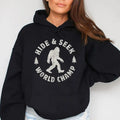 Bigfoot Hide and Seek World Champion, Funny Hoodie Casual Street Style Fleece Fabric Pullover Hooded Sweatshirt for Women...