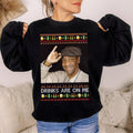 Bill Cosby Drinks are On Me Funny Art Graphic T-Shirt Black, Xmas Sweatshirt, Christmas Gift for Him Her Hoodie