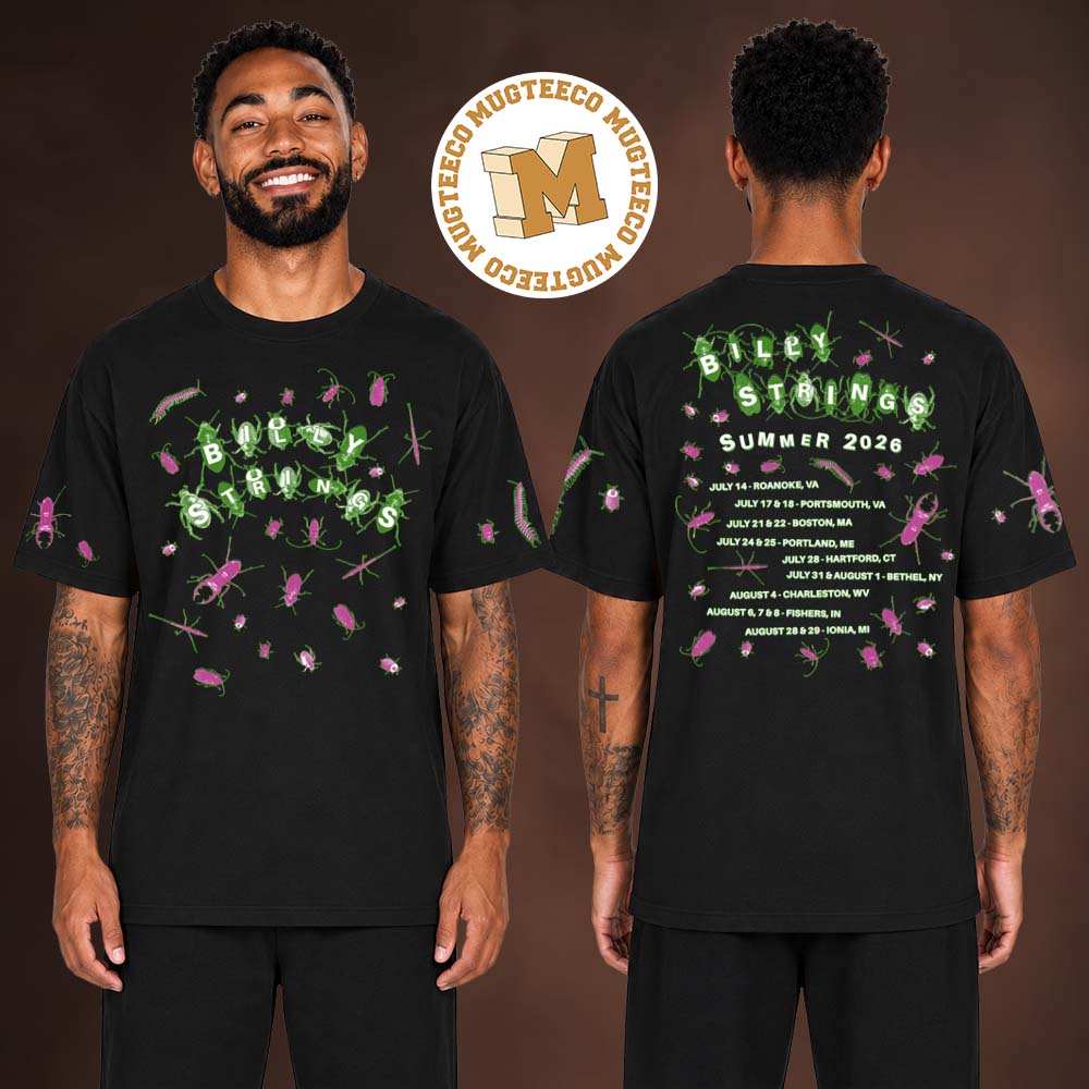 Billy Strings Summer Tour 2026 Bugs Tee With Dates T Shirt