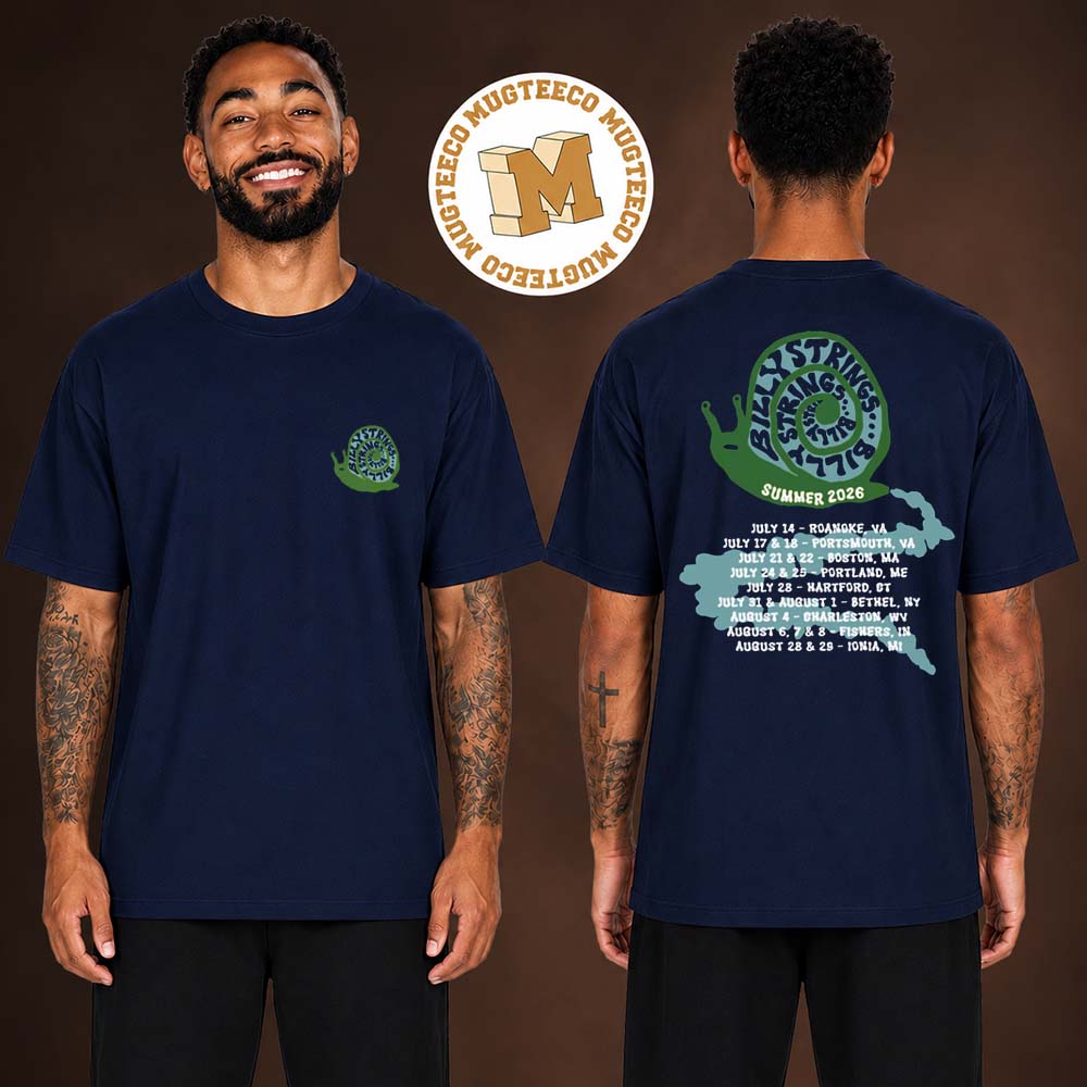 Billy Strings Summer Tour 2026 Snail Pocket Tee with Dates T Shirt