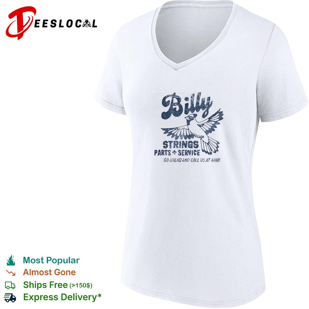 Billy Strings parts and service dove shirt