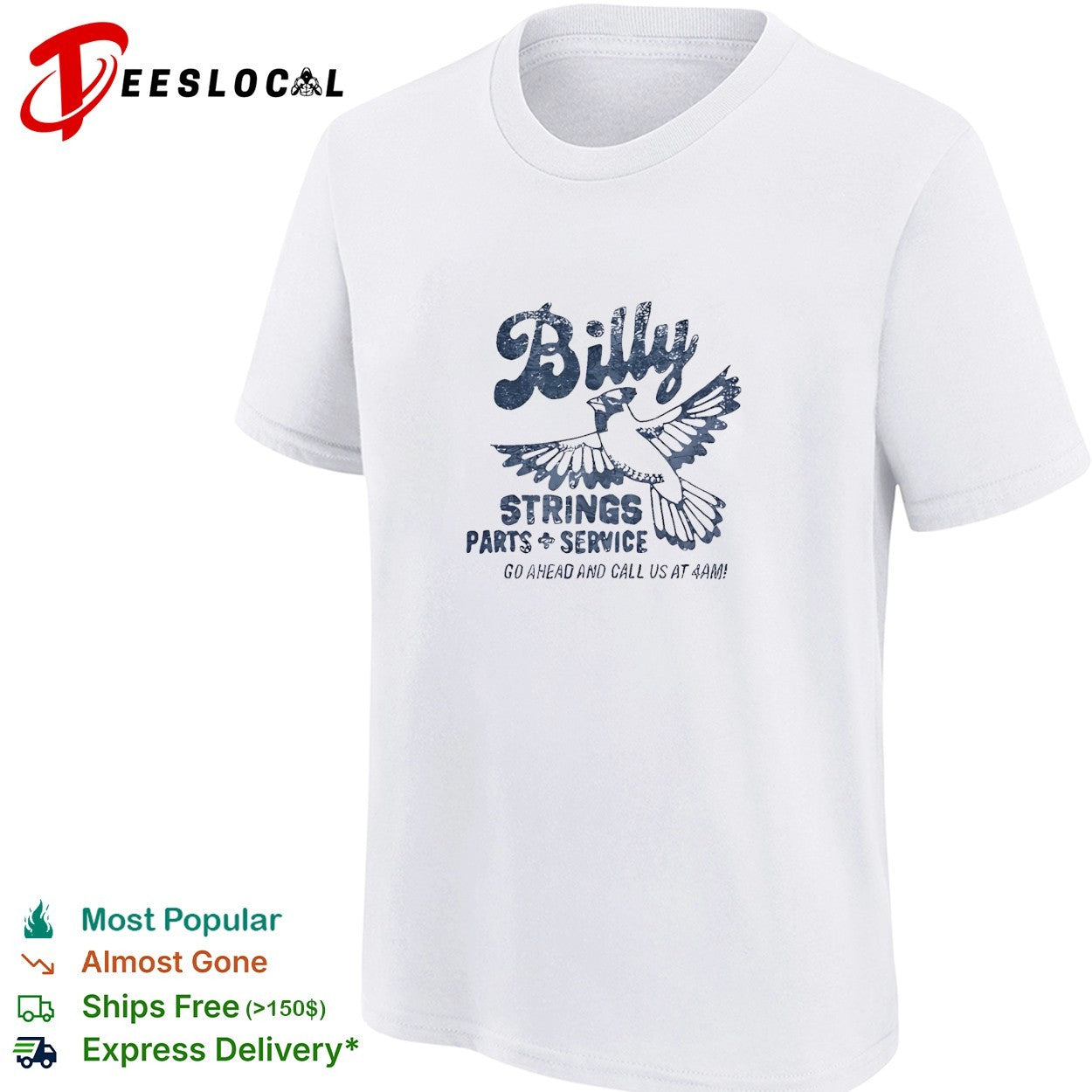 Billy Strings parts and service dove shirt