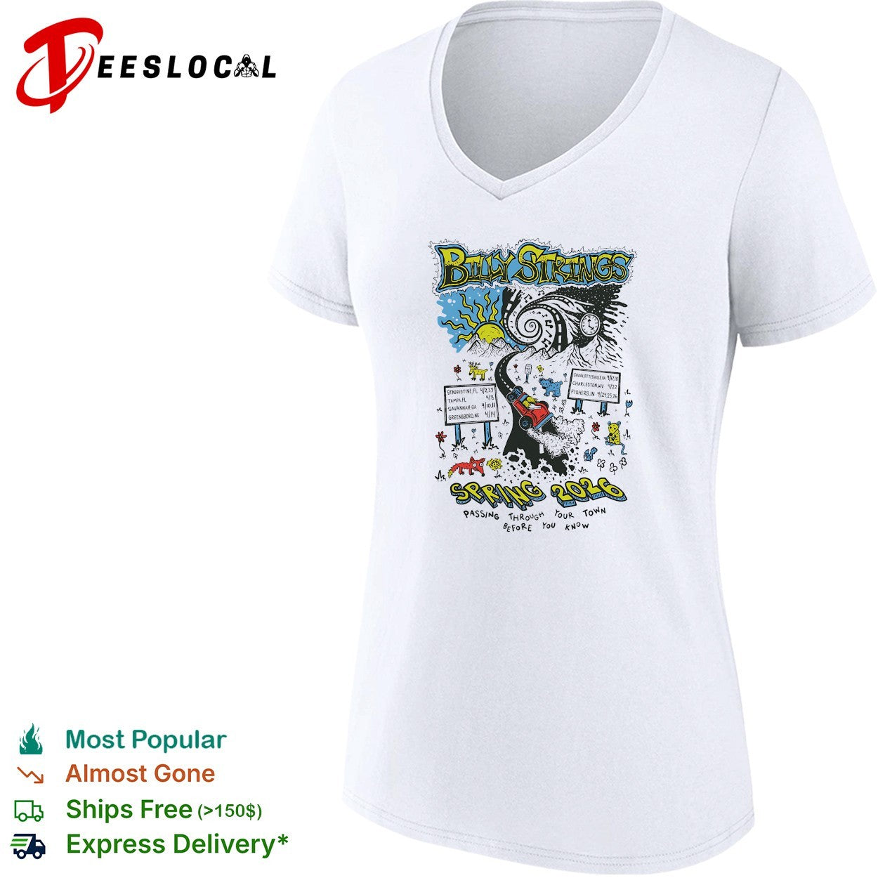 Billy Strings spring 2026 tour poster shirt