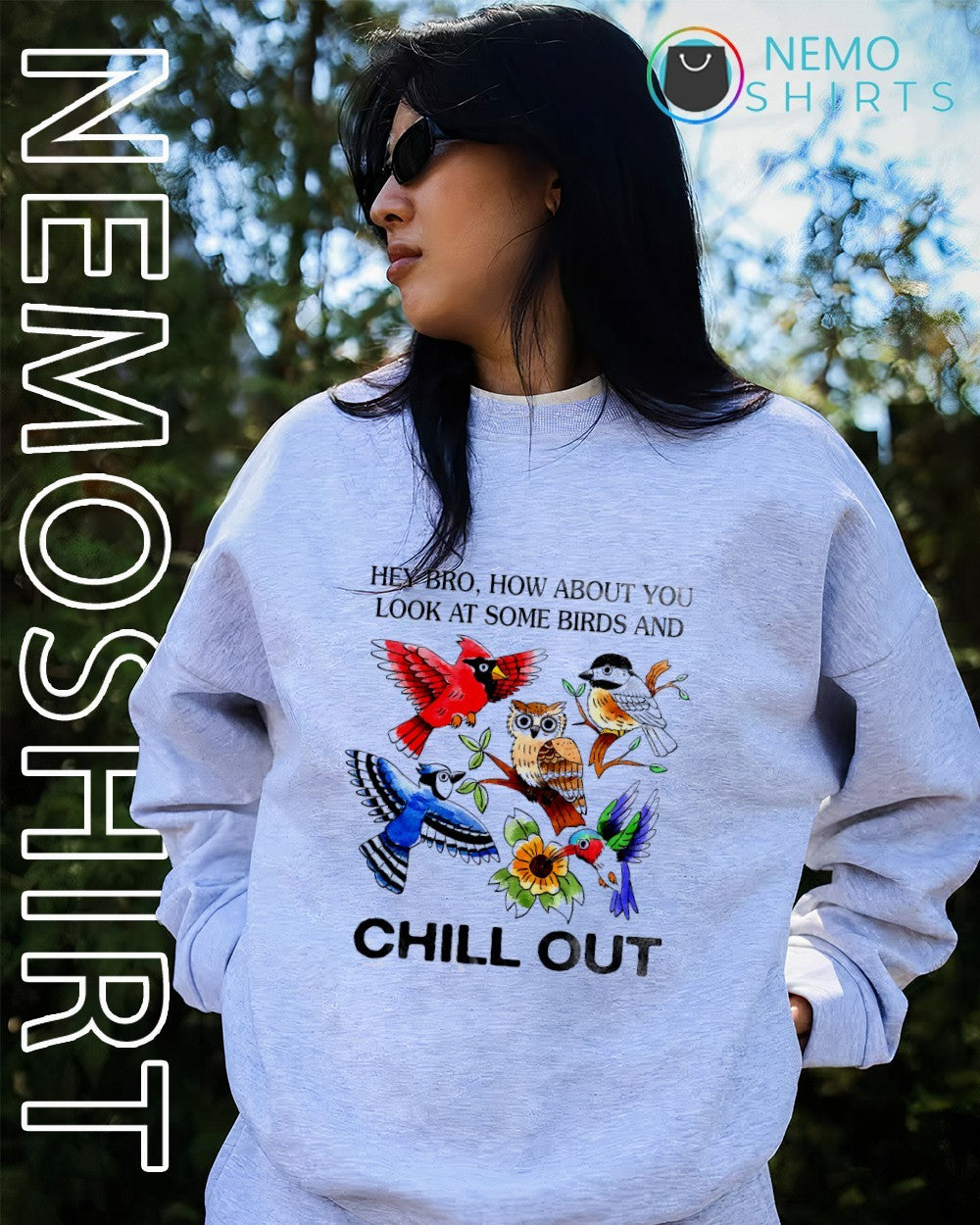 Birds hey bro how about you look at some birds and chill out shirt