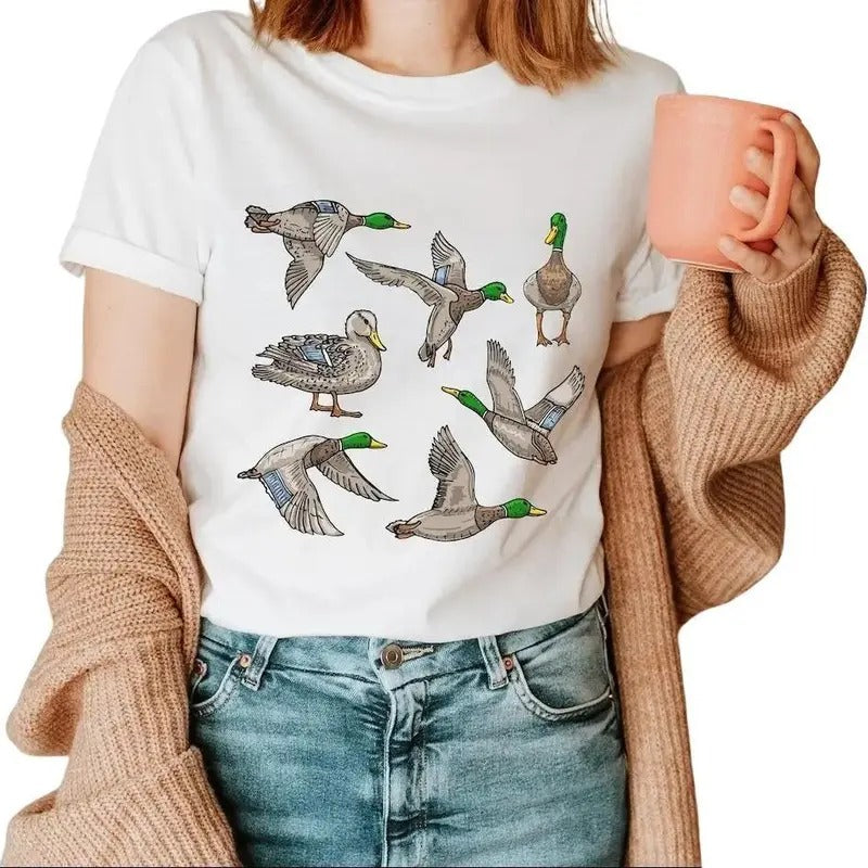 Birdwatching Mallard Ducks T-Shirts for Dad Mom Dabbling Ducks Gift Sweatshirt Hoodie Cotton | CiraTrend.com