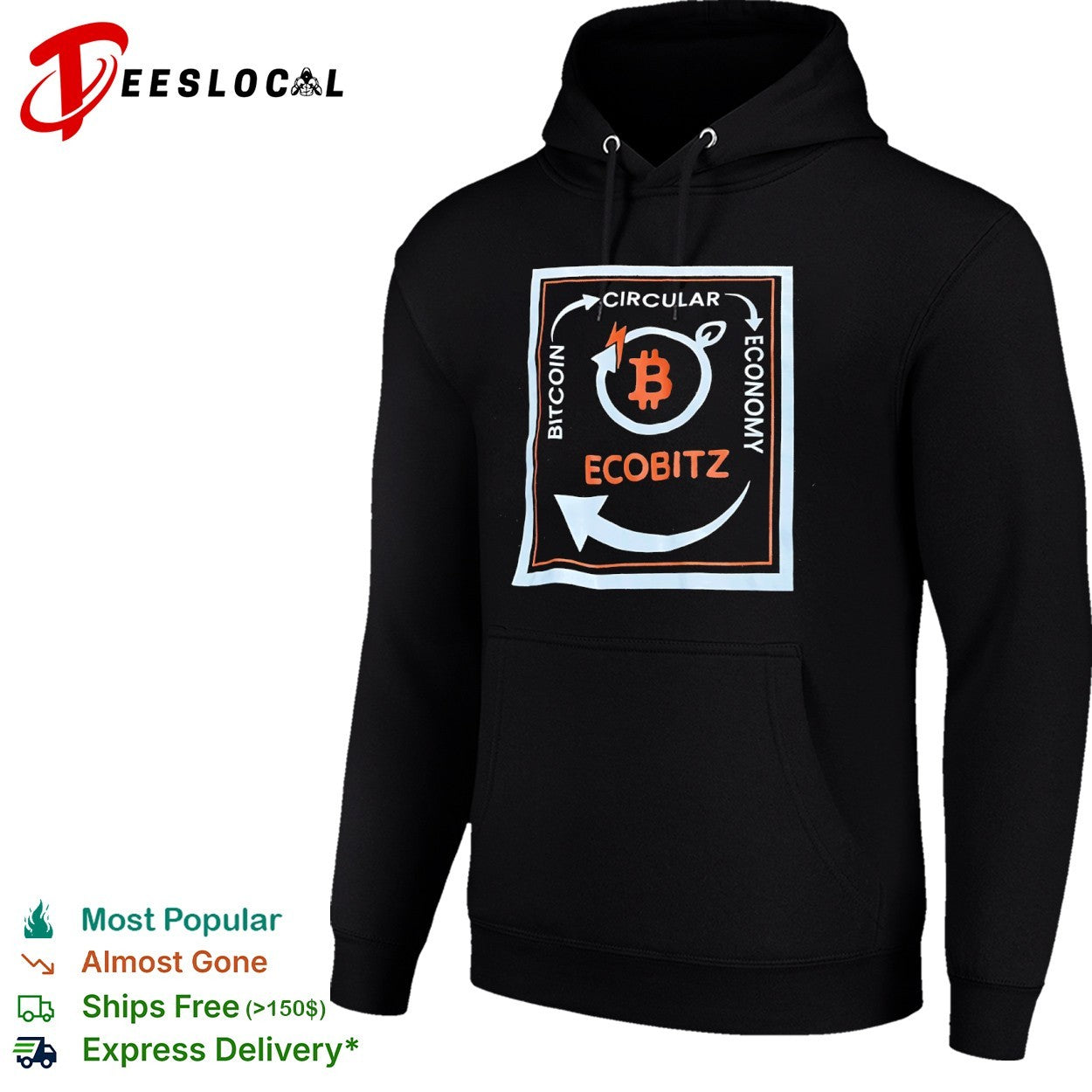 Bitcoin Ecobitz circular economy recycle shirt