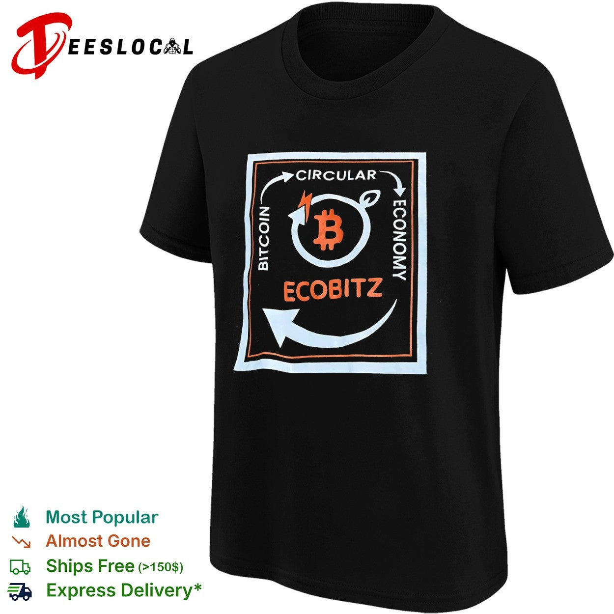 Bitcoin Ecobitz circular economy recycle shirt