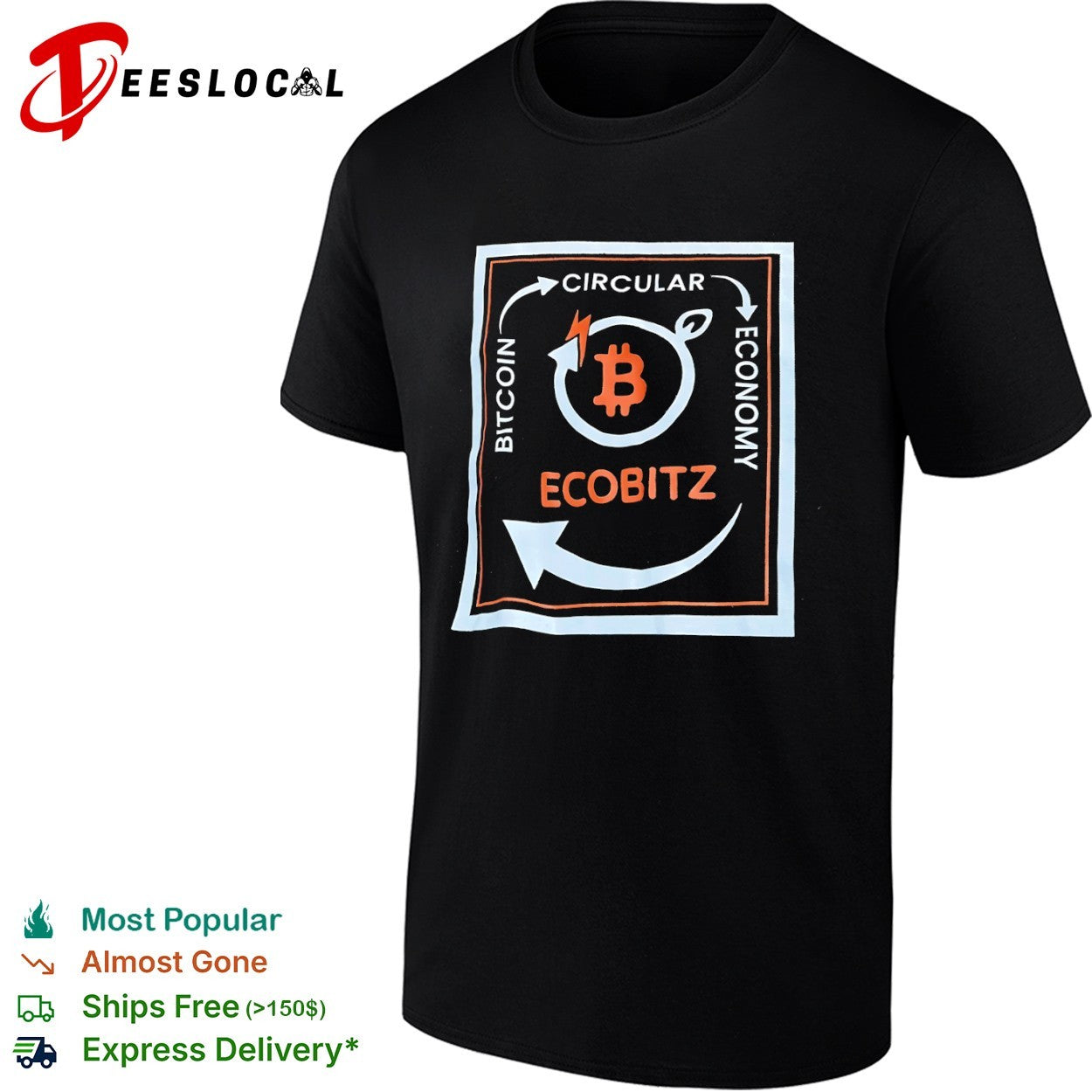 Bitcoin Ecobitz circular economy recycle shirt