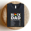 Black Father Nutritional Facts Shirt Black Father Shirt Black Dad Shirt Best Dad Shirt Father's Day Gift Father's Day...