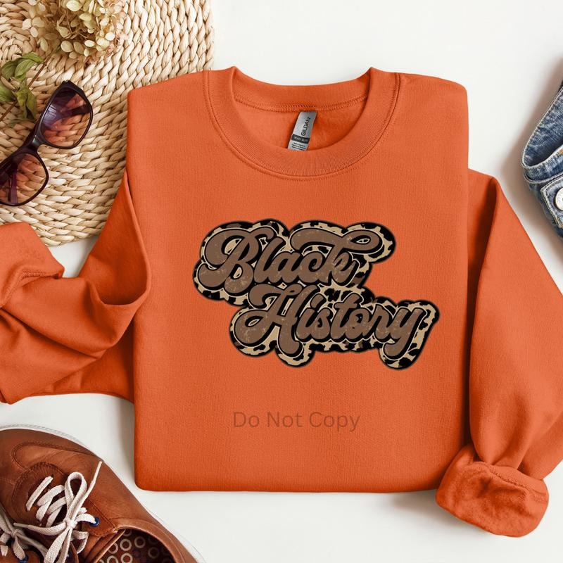 Black History Leopard Retro DTF Transfer T-Shirts, Hoodie, Sweatshirt | CiraTrend.com