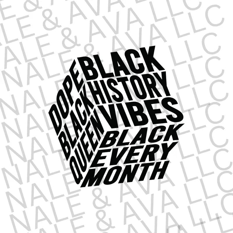 Black History Vibes Cube Screen Print Transfer T-Shirts, Hoodie, Sweatshirt | CiraTrend.com