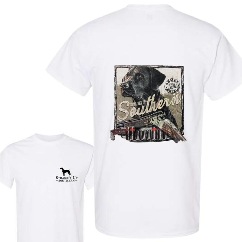 Black Lab Armed and Ready, Field, Ready Retrieving Black Lab T-Shirt, Youthful & Vibrant, Every Size Available...