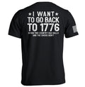 I Want To Go Back To 1776 T-Shirts, Hoodie, Sweatshirt | CiraTrend.com (Image 1)
