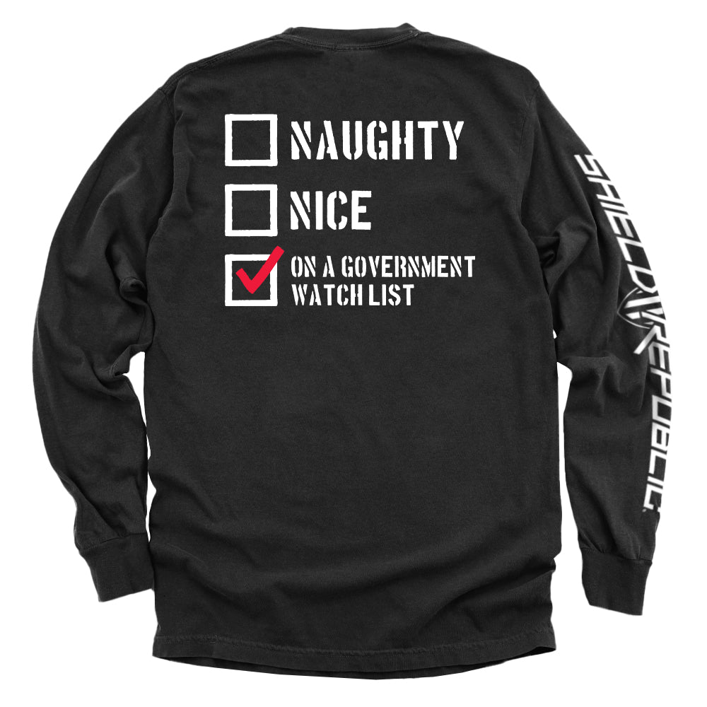 Naughty Nice On a Government Watch List T-Shirts, Hoodie, Sweatshirt | CiraTrend.com (Image 2)