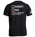 Naughty Nice On a Government Watch List T-Shirts, Hoodie, Sweatshirt | CiraTrend.com (Image 1)