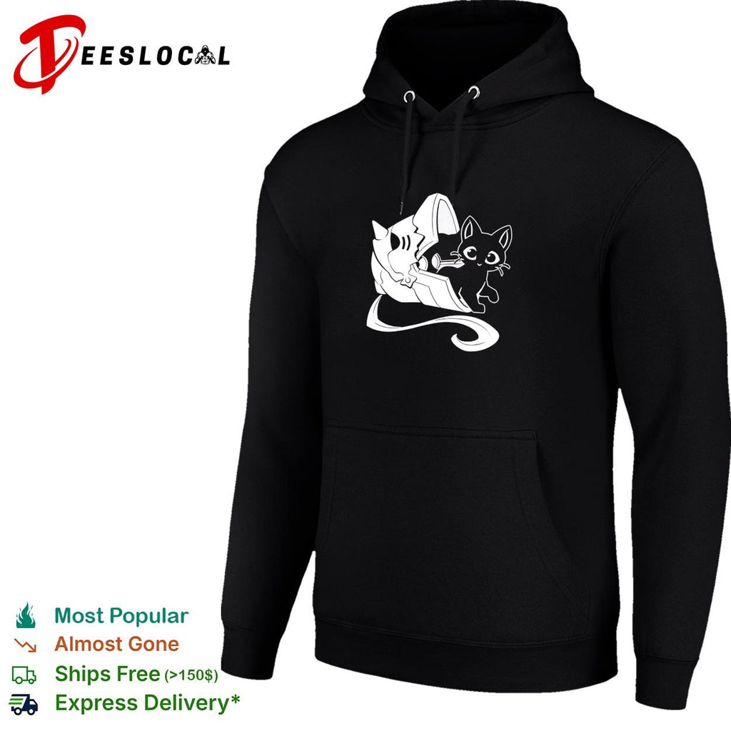 Black cat space traveler astronaut helmet shirt