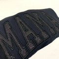 Black on Black Mama Glitter Heat Transfer Vinyl Embroidered Sweater - Personalized Sparkle for Stylish Moms T-Shirts,...