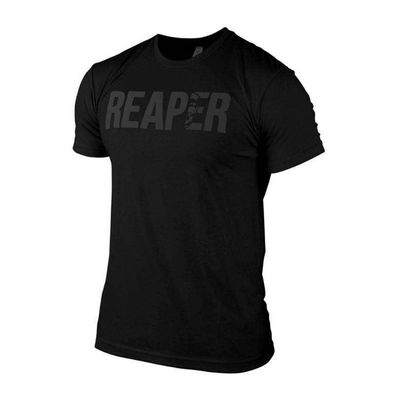 Gymreapers REAPER Tee - Black/Black, Summer Graphic Top Menswear Hoodie, Sweatshirt | CiraTrend.com