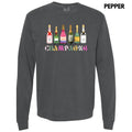 Blame The Champagne Long Sleeve Comfort Colors T-Shirt 'NLB' Hoodie, Sweatshirt | CiraTrend.com