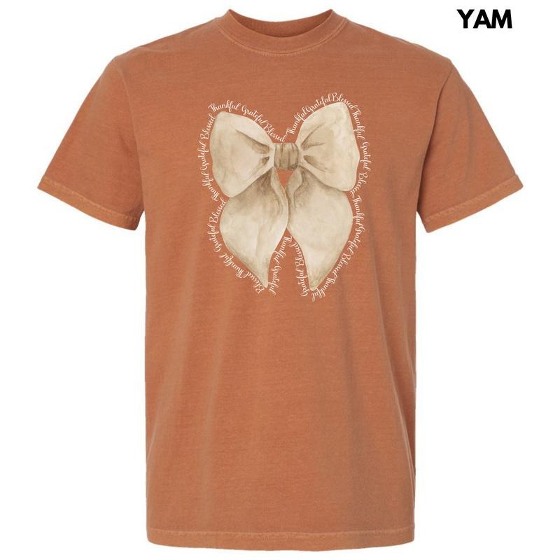 Blessed Beige Bow Comfort Colors T-Shirt 'NLB' Hoodie, Sweatshirt | CiraTrend.com