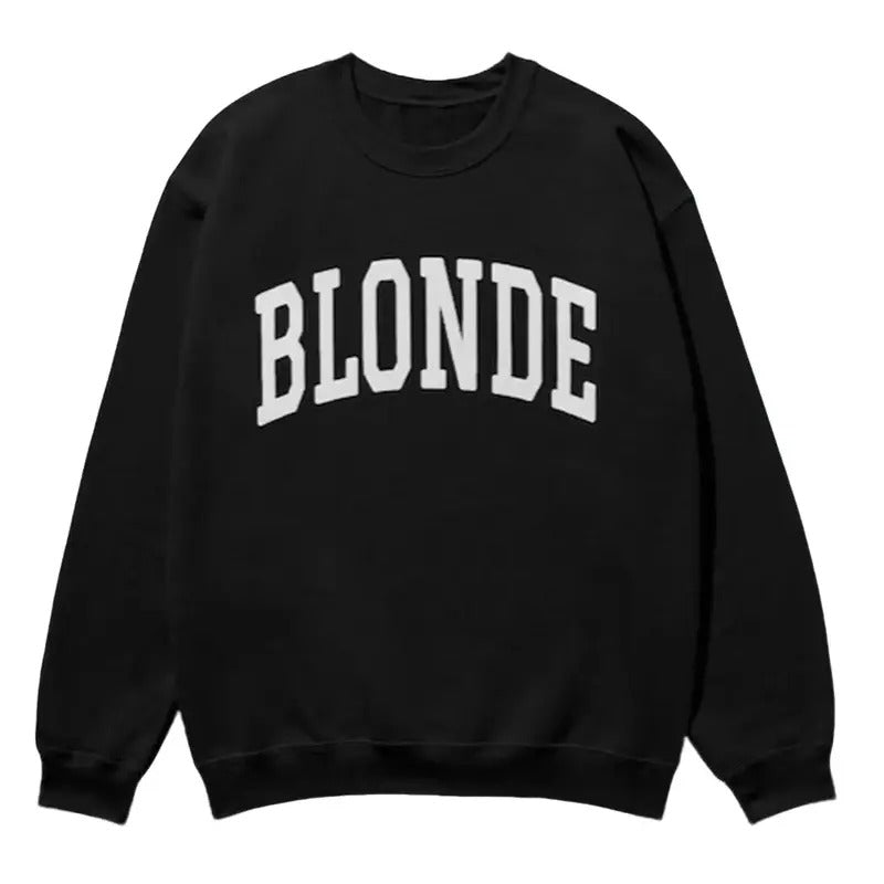 Blonde Sweatshirt Collegiate Crewneck Sweater Unisex Long Sleeve T-Shirts, Hoodie | CiraTrend.com