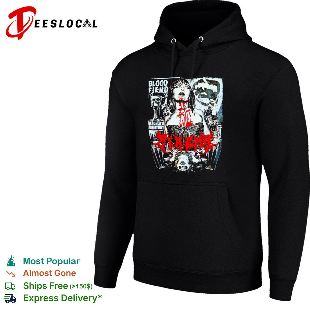 Blood Fiend Dracula’s Assistant Sinenth Horror Gothic Vampire Castle Art shirt