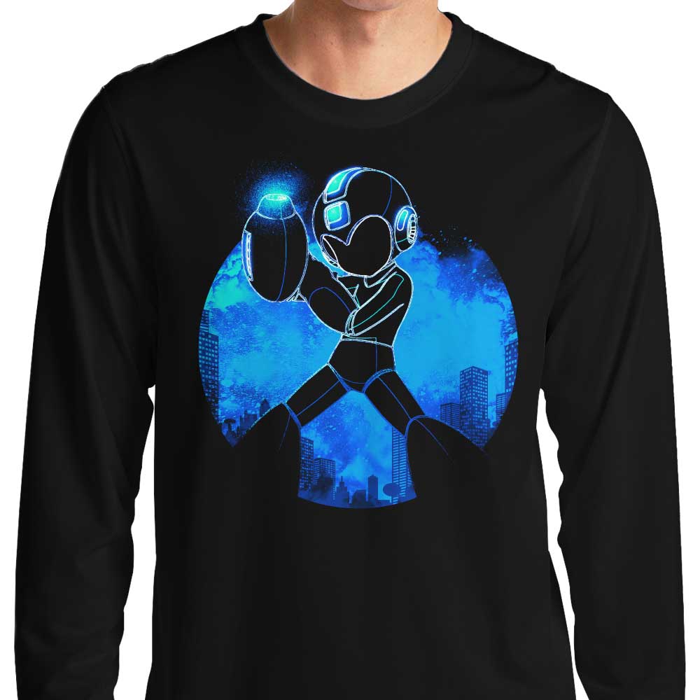 Blue Bomber Orb - Long Sleeve T-Shirt Hoodie, Sweatshirt | CiraTrend.com (Image 1)